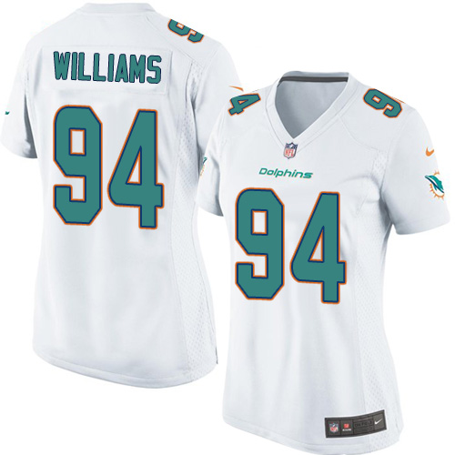Women's Game Mario Williams Nike Jersey White Road - #94 NFL Miami Dolphins